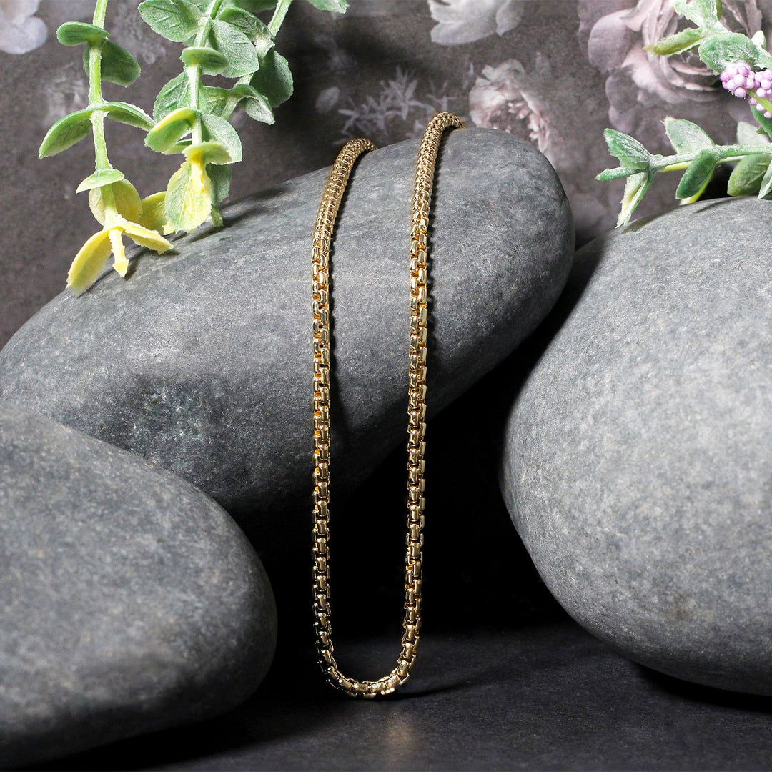 14k Yellow Gold Solid Round Box Chain (2.50 mm)