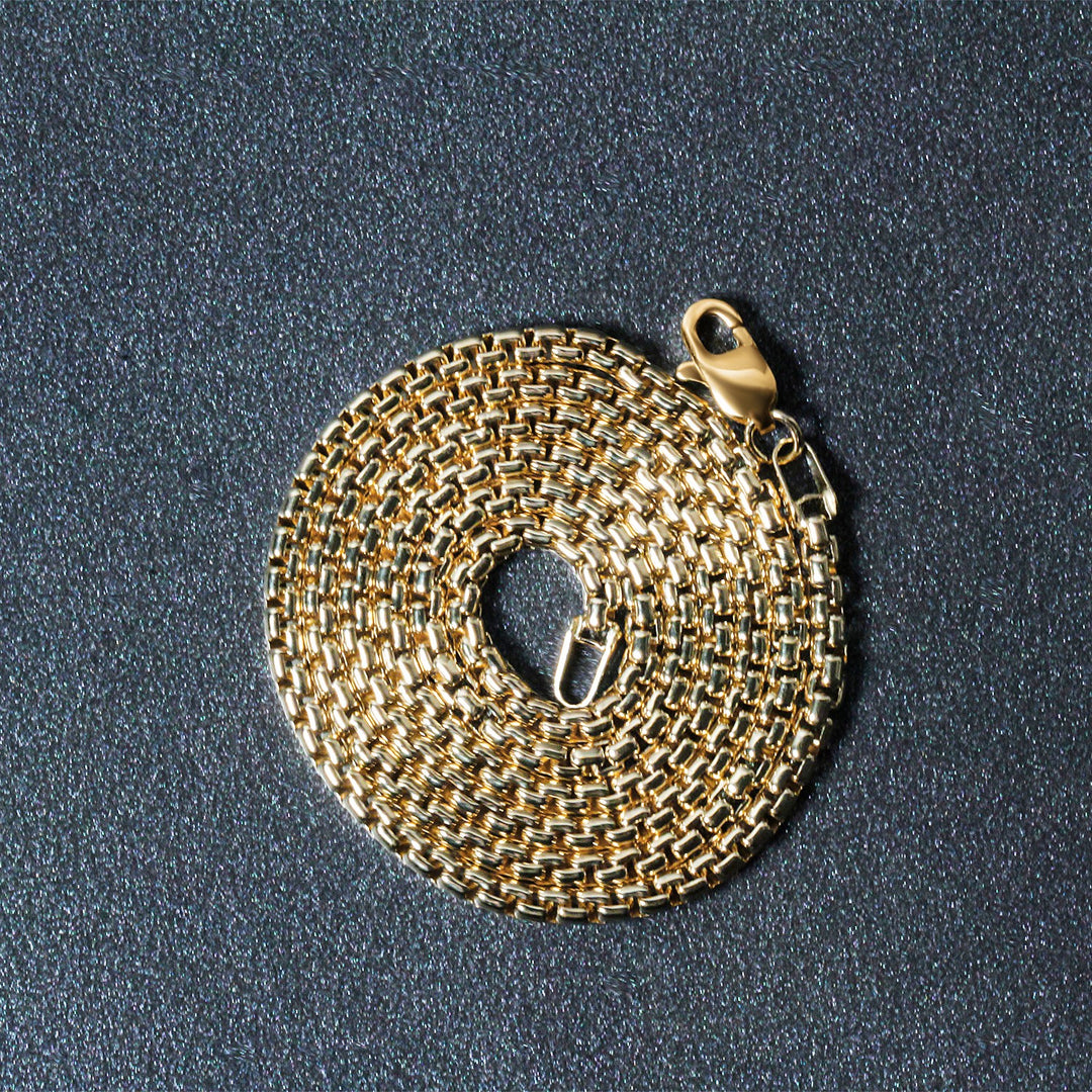 14k Yellow Gold Solid Round Box Chain (2.50 mm)