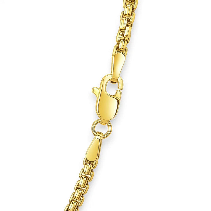 14k Yellow Gold Solid Round Box Chain (2.5 mm)
