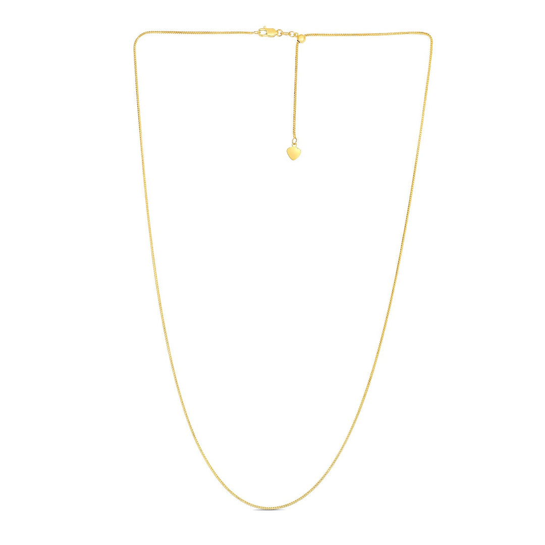 14k Yellow Gold Adjustable Franco Chain (1.00 mm)