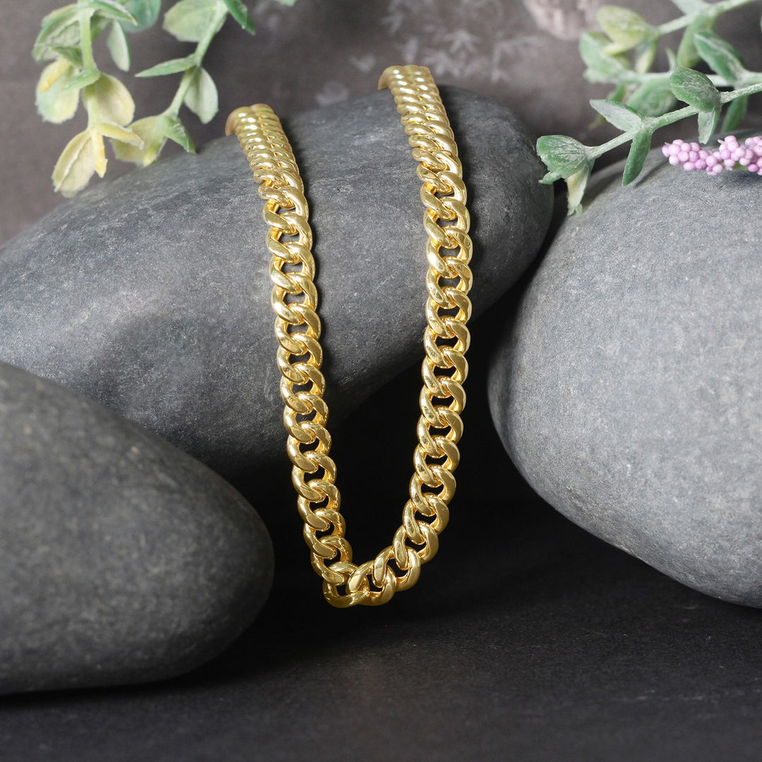 14k Yellow Gold Semi Solid Miami Cuban Chain (6.10 mm)