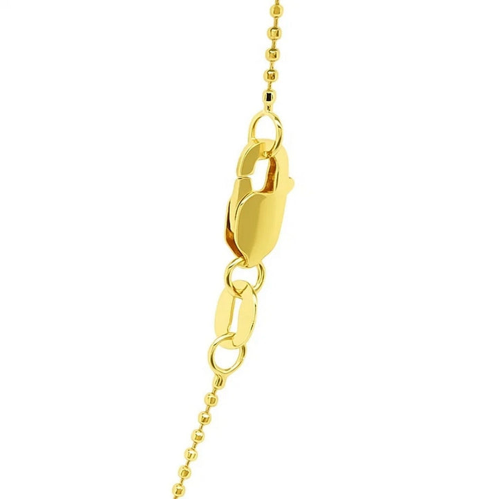 14k Yellow Gold Diamond Cut Bead Chain (0.90 mm)