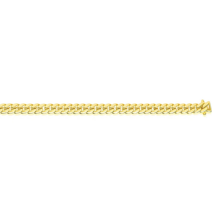 14k Yellow Gold Classic Miami Cuban Solid Bracelet (6.10 mm)