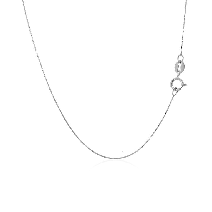 14k White Gold Classic Box Chain (0.40 mm)