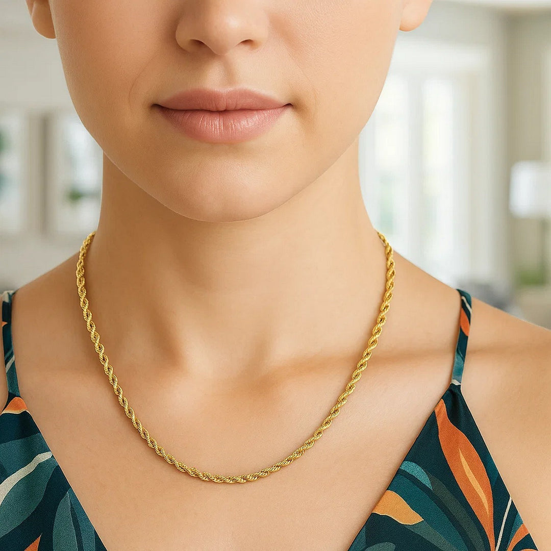 14k Yellow Gold Light Rope Chain (2.5 mm)
