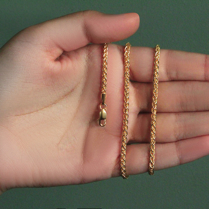 14k Yellow Gold Light Weight Wheat Chain (2.80 mm)