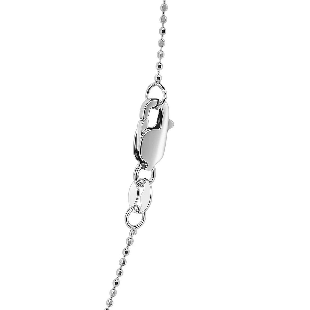 14k White Gold Diamond Cut Bead Chain (0.90 mm)