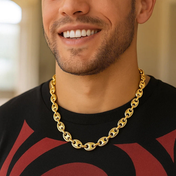 14k Yellow Gold Puffed Mariner Link Chain (11.00 mm)