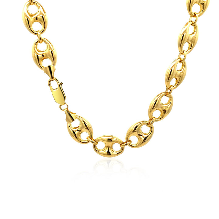 14k Yellow Gold Puffed Mariner Link Chain (11.00 mm)