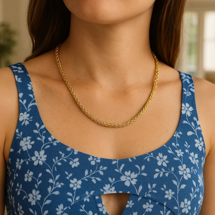 14k Yellow Gold Diamond Cut Round Franco Chain (3.20 mm)