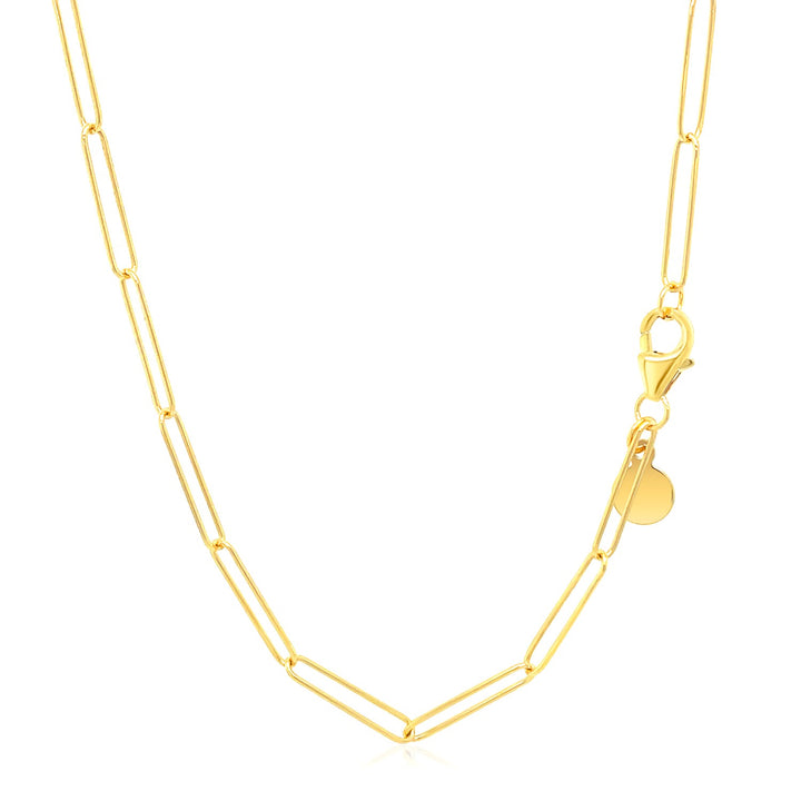 14k Yellow Gold Wire Paperclip Chain (2.70 mm)