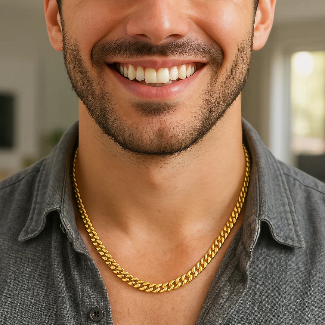 14k Yellow Gold Classic Miami Cuban Solid Chain (6.10 mm)