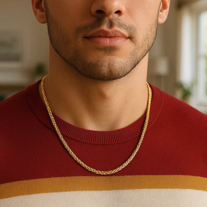 14k Yellow Gold Lite Diamond Cut Round Franco Chain (2.70 mm)