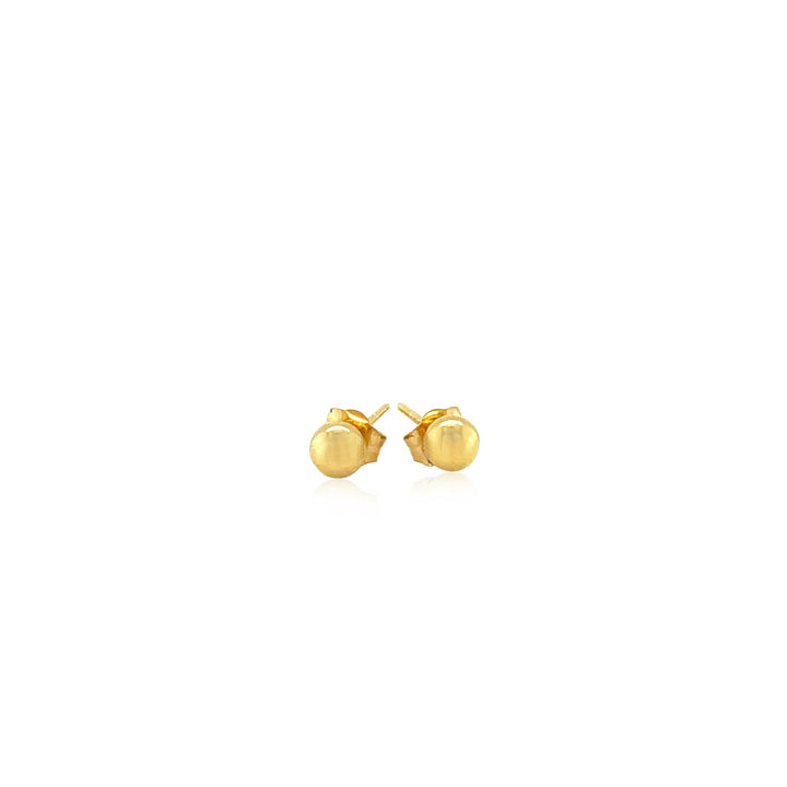 10k Yellow Gold Ball Style Stud Earrings (4mm)