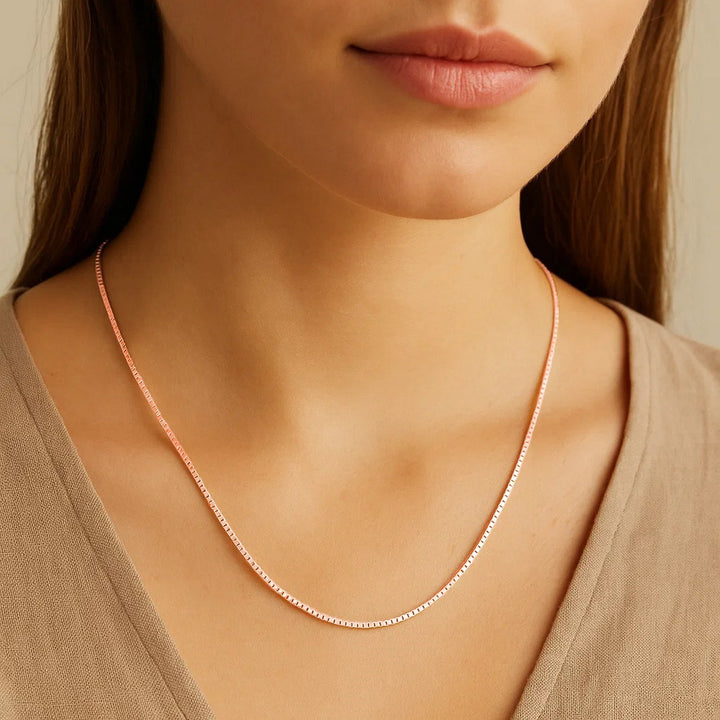 14k Rose Gold Classic Box Chain (0.60 mm)