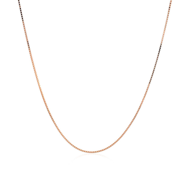 14k Rose Gold Classic Box Chain (0.60 mm)