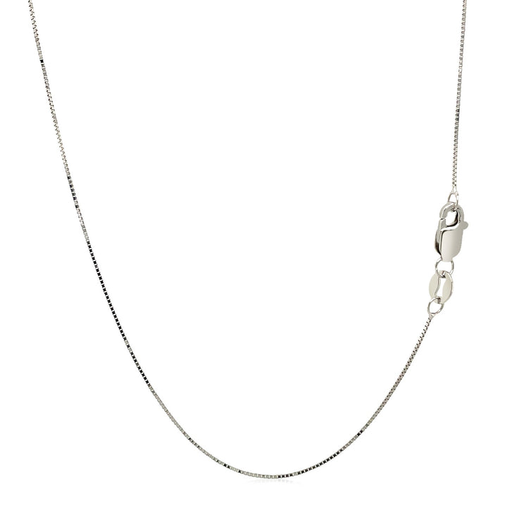 14k White Gold Classic Box Chain (0.45 mm)