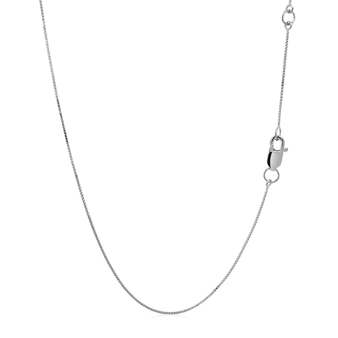 Double Extendable Box Chain in 14k White Gold (0.51 mm)