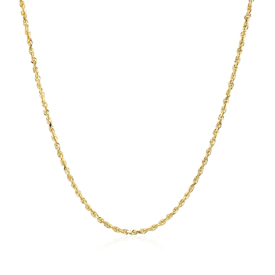 10k Yellow Gold Solid Diamond Cut Rope Chain (1.40 mm)