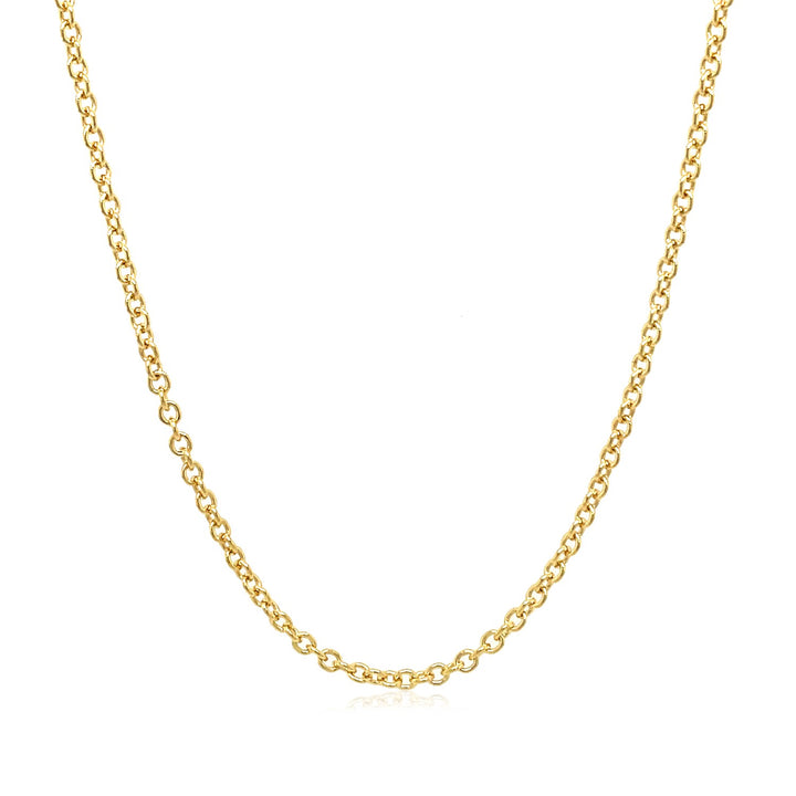 14k Yellow Gold Round Cable Link Chain (1.90 mm)