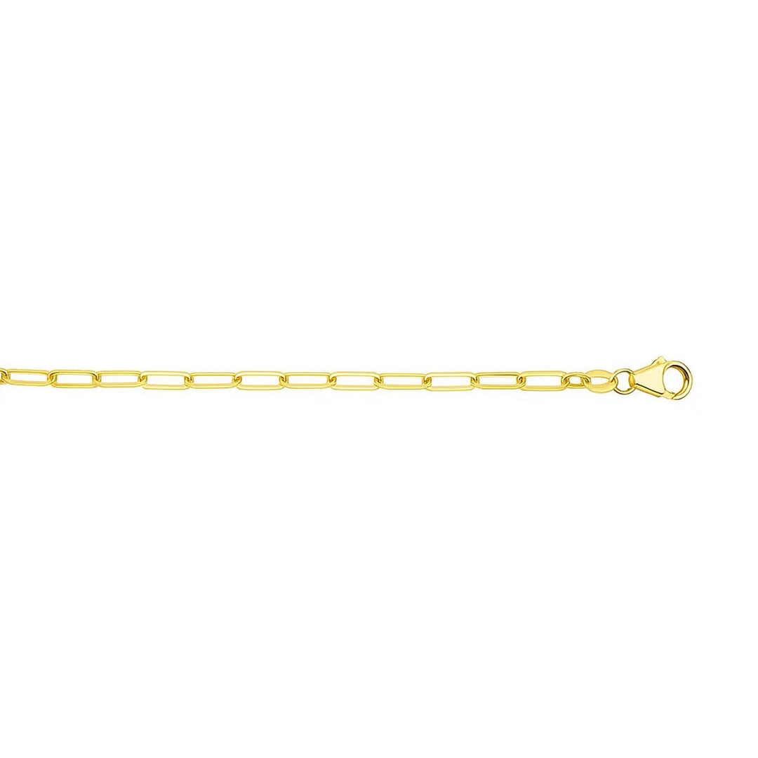 14K Yellow Gold Paperclip Chain (3.50 mm)