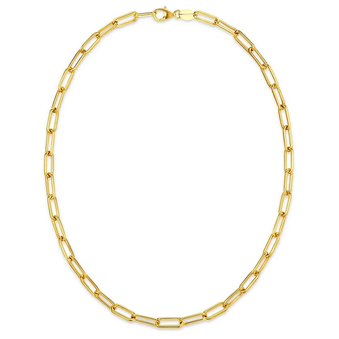 14K Yellow Gold Paperclip Chain (3.50 mm)