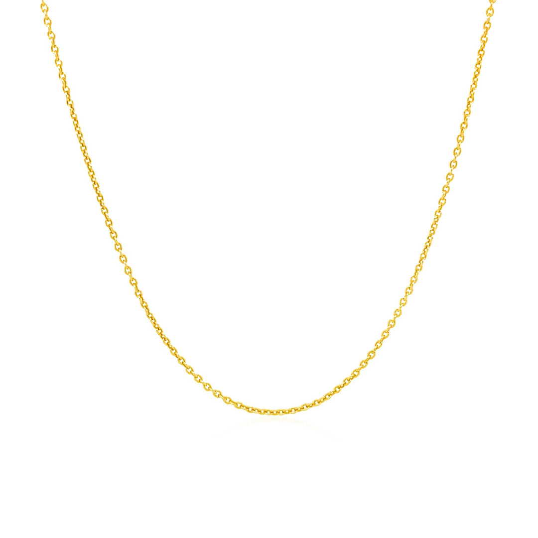 14k Yellow Gold Round Cable Link Chain (1.1 mm)