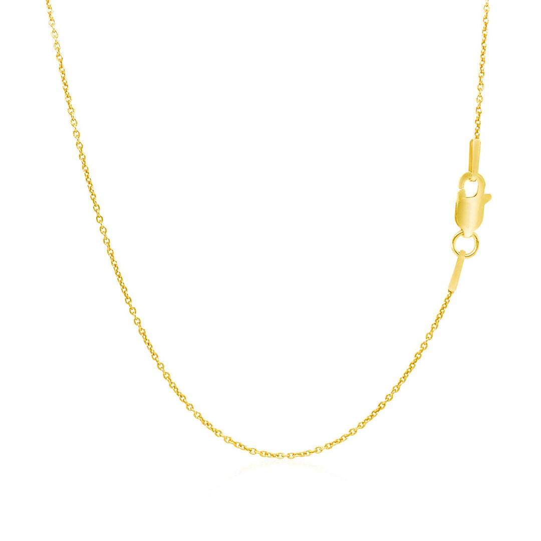 14k Yellow Gold Round Cable Link Chain (1.1 mm)