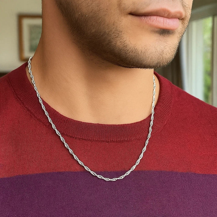 14k White Gold Singapore Chain (1.80 mm)