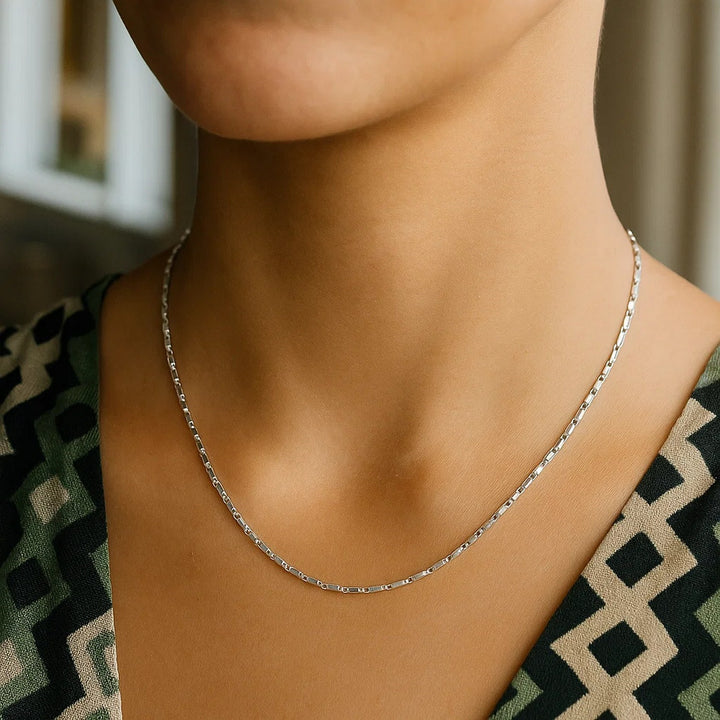 14k White Gold Lumina Pendant Chain (0.90 mm)