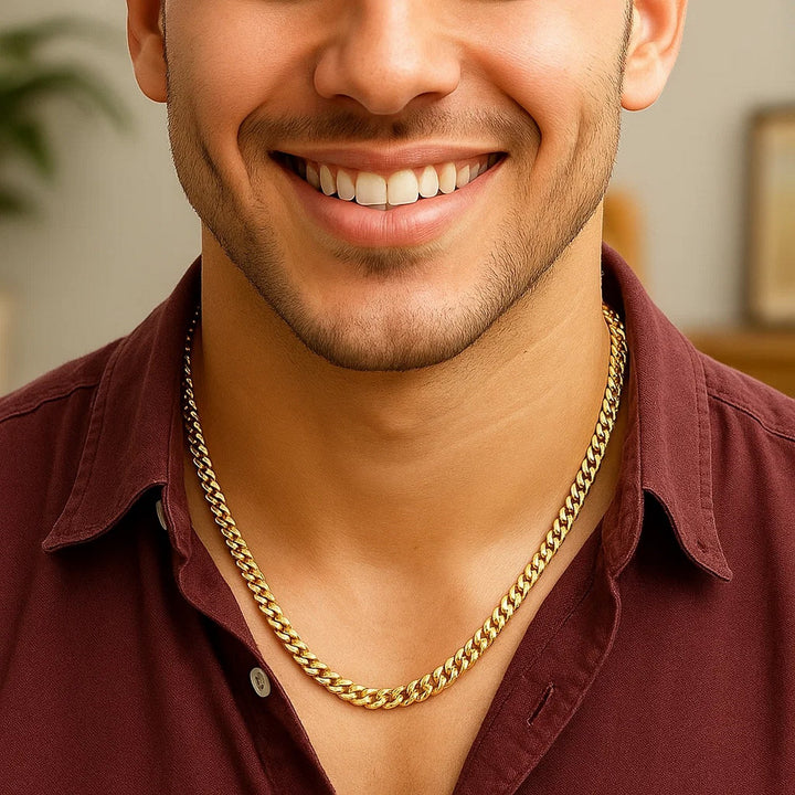 14k Yellow Gold Semi Solid Miami Cuban Chain (5.00 mm)