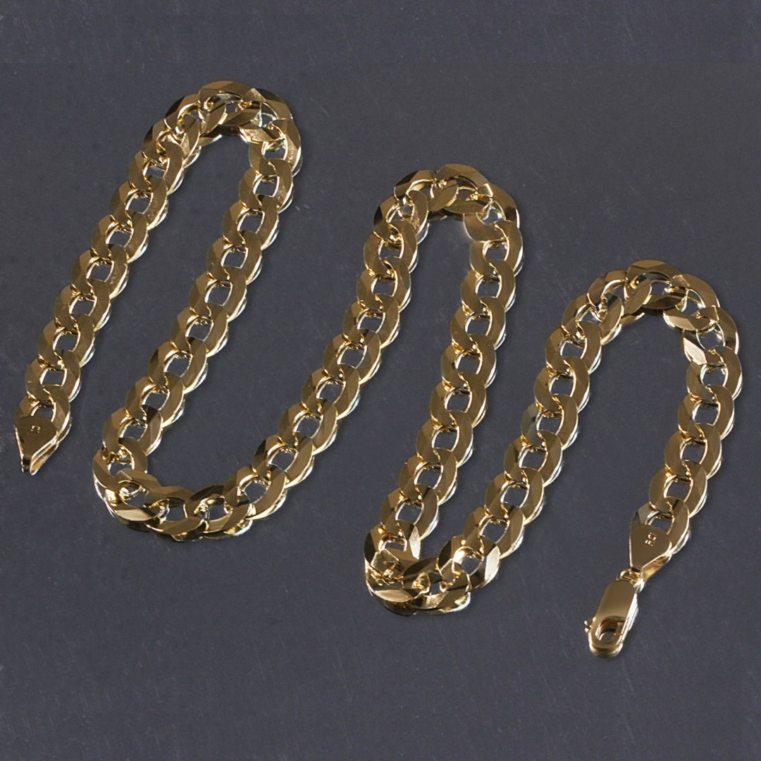 Solid Curb Chain in 14k Yellow Gold (11.23 mm)