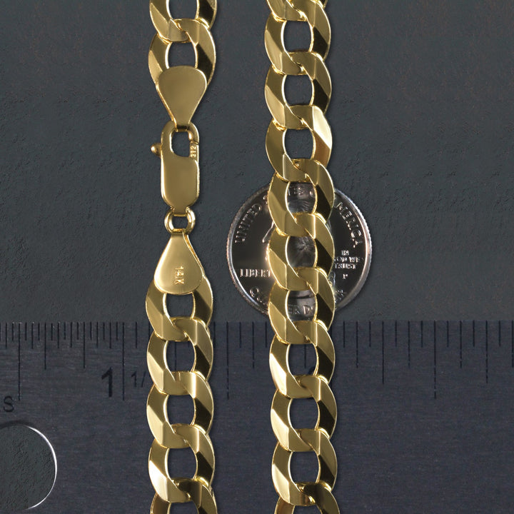 Solid Curb Chain in 14k Yellow Gold (11.23 mm)