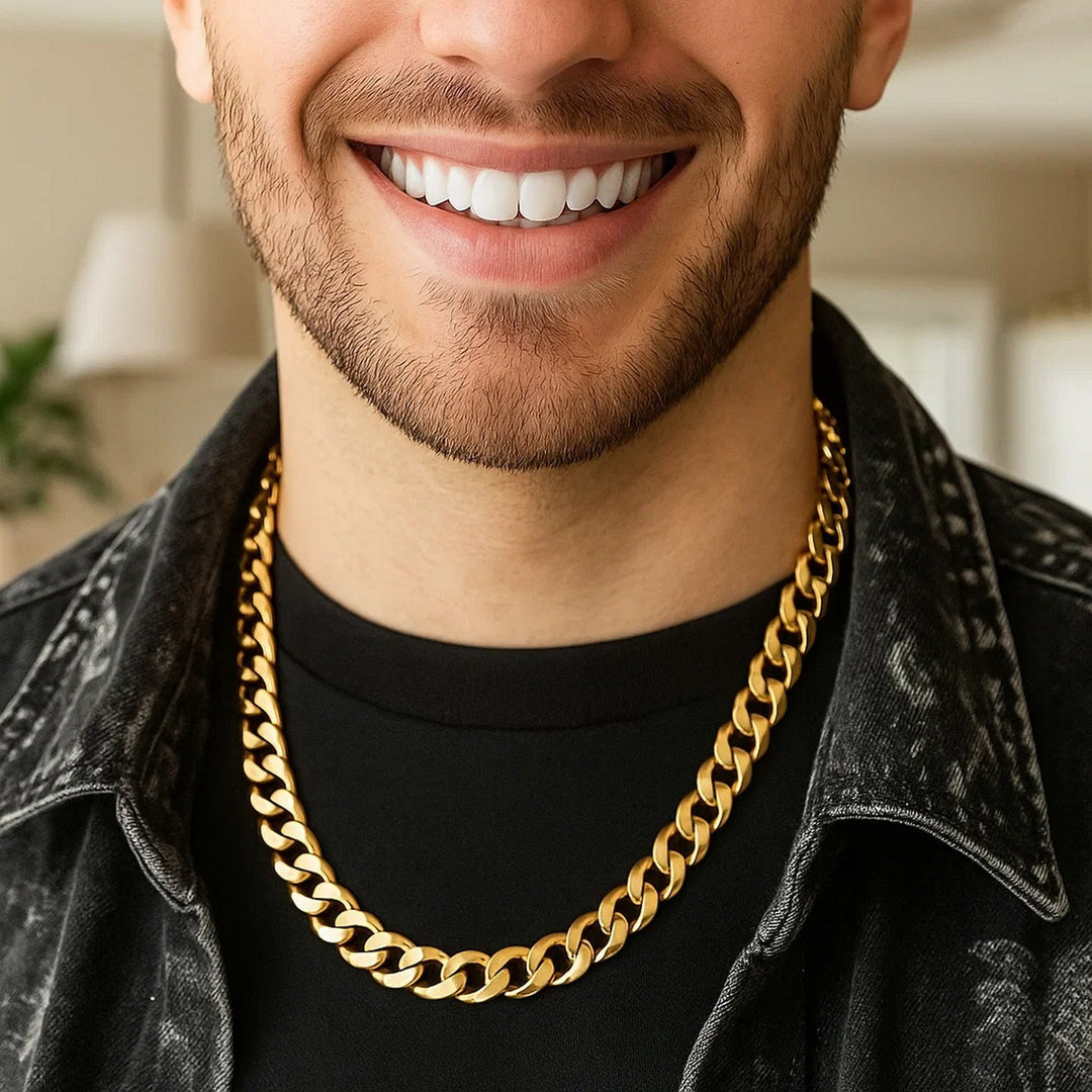 Solid Curb Chain in 14k Yellow Gold (11.23 mm)