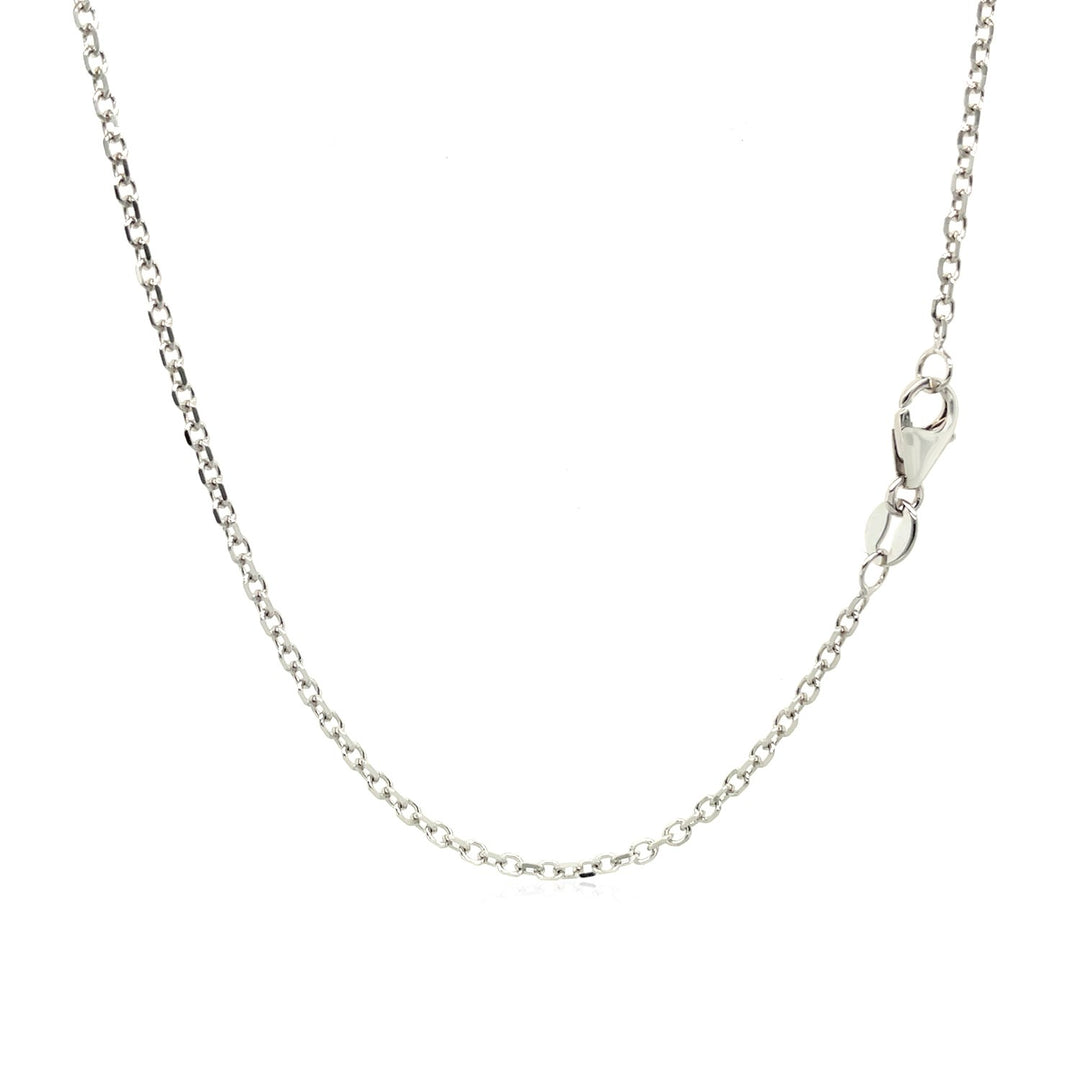 14k White Gold Adjustable Cable Chain (1.50 mm)