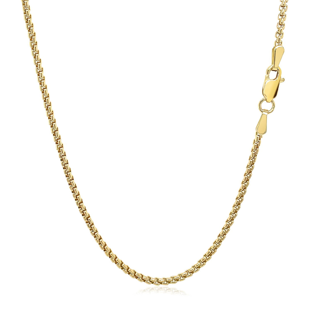 14k Yellow Gold Solid Round Box Chain (1.60 mm)