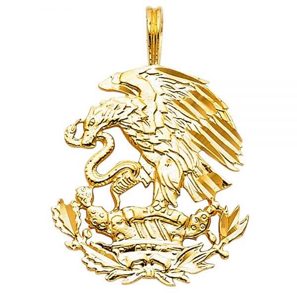 14k Yellow Gold Eagle Pendant image 0