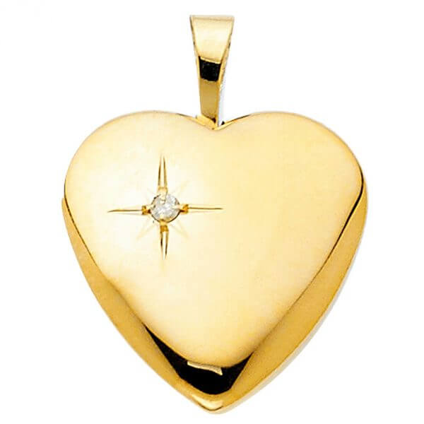 14k Yellow Gold Heart Pendant image 0