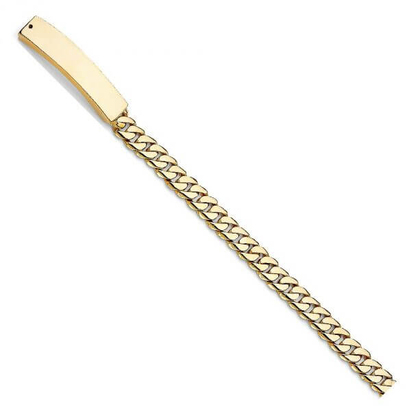 14k Yellow Gold Miami Cuban Link ID Bracelet 8.5in image 0