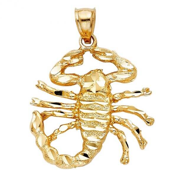 14k Yellow Gold Scorpion Pendant image 0