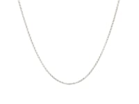 14k White Gold Diamond Cut Rolo Chain (1.10 mm)