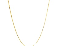 Double Extendable Box Chain in 14k Yellow Gold (0.51 mm)