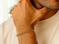 14k Yellow Gold Miami Cuban Semi Solid Bracelet (5.50 mm)