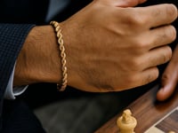 10k Yellow Gold Solid Diamond Cut Rope Bracelet (4.00 mm)