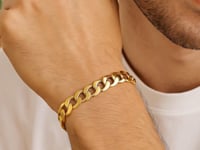 14k Yellow Gold Solid Curb Bracelet (7.00 mm)