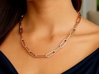 14K Rose Gold Bold Paperclip Chain (4.2 mm)