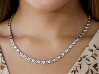 14k White Gold Heart Chain (3.00 mm)