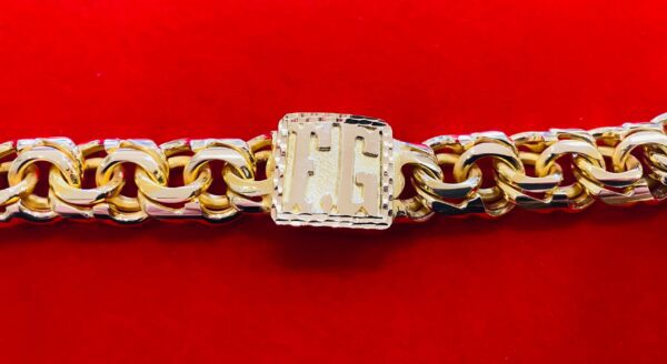 10k Custom Yellow Gold Chino Link Bracelet For Men