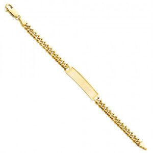 14k Yellow Gold Cuban Link Junior Bracelet 6in