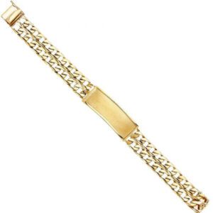 14k Yellow Gold Cuban Link Bracelet 8.5in For Men